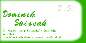 dominik spissak business card